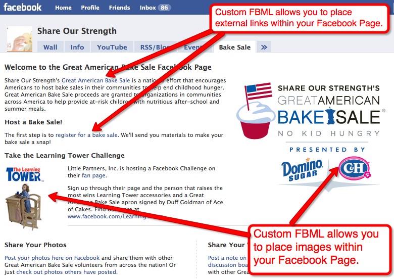 Using Facebook Markup Language