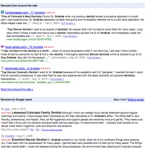 Place Page Reviews Separated
