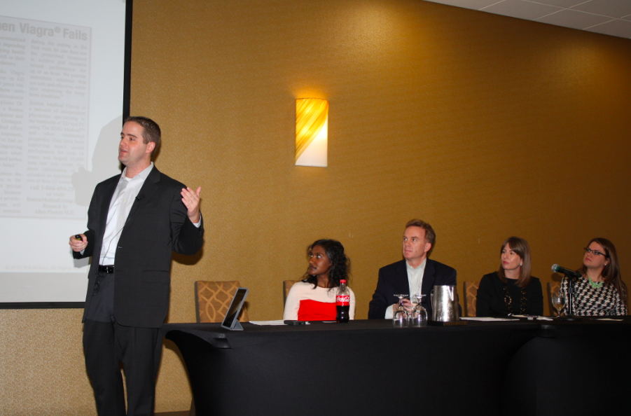 (L-R) Jed Williams, BIA/Kelsey; Aswini Anburajan, BuzzFeed; Peter Newton, GateHouse Media; Lindsay Jacaman, Dallas Morning News/Speakeasy; Kelly Benish, Search Influence 