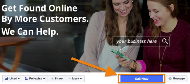 Image of Call To Action Button On Facebook Page - Search Influence 