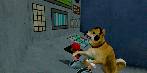 Image Of Dog Moving Joysticks - Search Influence