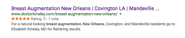 Image Of Dr. Kinsley's Search Results - Search Influence