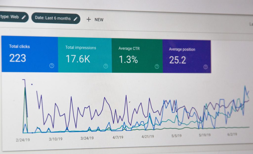 Screenshot of google search console data platform